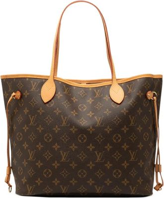 Louis Vuitton Borsa tote Neverfull MM con monogramma 2008 - Marrone