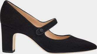 Manolo Blahnik Campariba Kid Suede Pumps