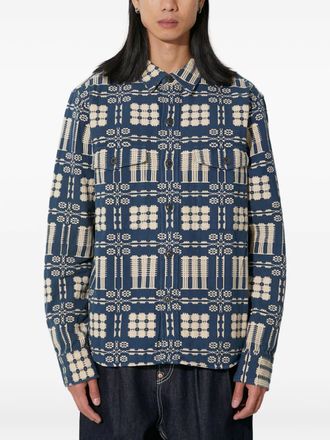 Corridor Shirtjack met zak en patroon - Blauw