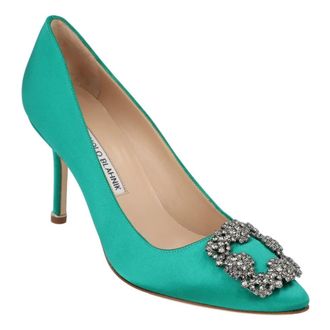 Manolo Blahnik Hohe Schuhe - Hangisi 090 Pumps Green - Gr. 36 (EU) - in Gr&uuml;n - f&uuml;r Damen