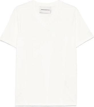 Amaranto T-shirt in cotone - Bianco