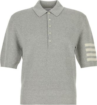 Thom Browne Textured Stitchrelaxed Fit Sspolo In L