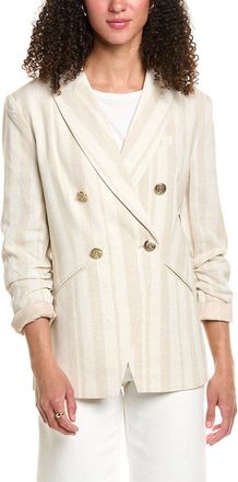 Stella + Lorenzo Linen-Blend Blazer