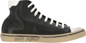 Saint Laurent Black Calfskin High Top Mens Sneakers