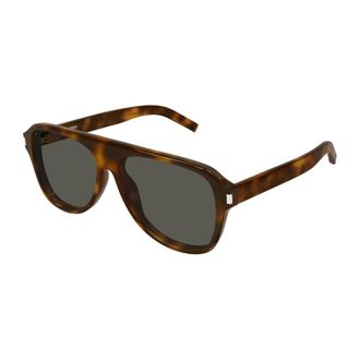 Saint Laurent SL 970 Aviator Zonnebril - Heren - Accessoires - Bruin - Maat: 59 MM Nylon