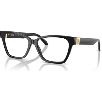 Versace 53mm Cat Eye optical glasses in Black at Nordstrom