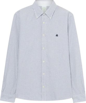 Brooks Brothers Slim Fit Oxford Overhemd met Button Down Kraag - Heren - Casual Overhemden - Blauw - 2XL - Katoen - Overhemden