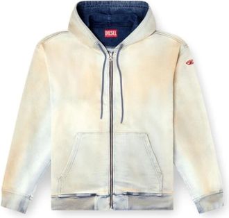Diesel Track Sweatshirts & Hoodies - Heren - Vesten met rits - Beige - S - Katoen - Hoodies & sweatvesten