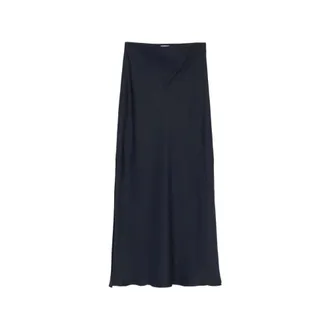 Brunello Cucinelli Brunello Cucinelli, Maxi Skirts, female, Blue, Size: 2XS Slit-side Skirt