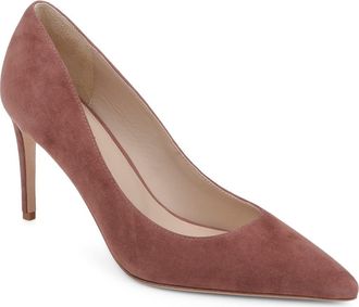 L'agence Maelle Pointed Toe Pump in Hazel Suede at Nordstrom, Size 6.5