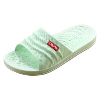 Generic Elevated Ladies Summer Slippers Open Toe Shoes with Non Slip Bathroom Sole for Women Comfortable Indoor Outdoor Slide Sandals (Green, 4)