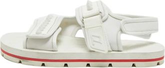 Christian Louboutin Sandali con chiusura a strappo - Bianco