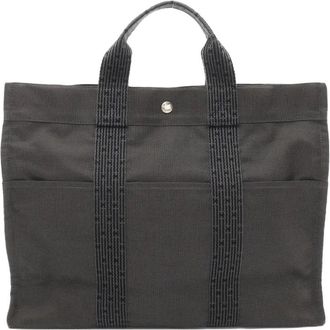 Herm&egrave;s Yale Line MM canvas tote bag - Grey