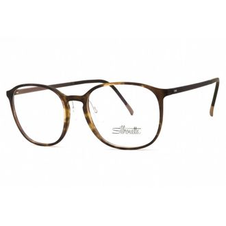 Silhouette Mens Black Round Eyeglass Frames SPXIllusionFullrim293575