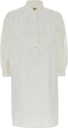 Valentino Garavani Dames, Jurken, Wit, Maat: XS Katoen