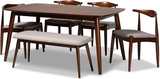 Baxton Studio Amato 6Pc Dining Set
