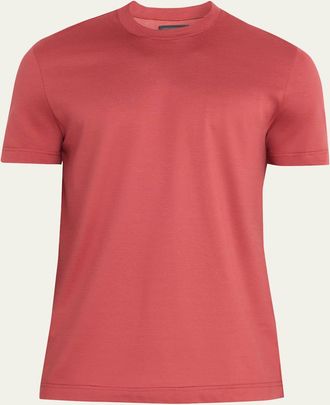 Kiton Mens Cotton Jersey Crewneck T-Shirt
