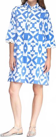 Vilagallo Tyanna Maxi Geo Azulon In Geometric Azulon