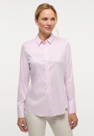 Eterna Klassische Bluse ETERNA FITTED, Damen, Gr. 40, rosa, Twill, 4% Elasthan, 26% Polyamid, 70% Lyocell, schmal, Blusen Klassische Bluse