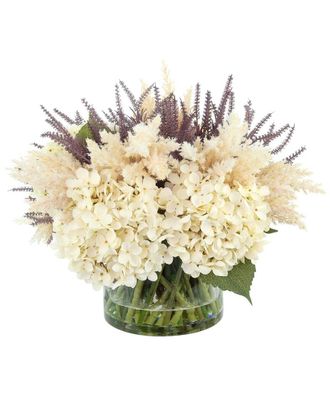Creative Displays Inc. Handmade 25 Fall Wreath With Hydrangeas, Thistle & Fig Leaves
