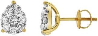 LuvMyJewelry Nova 14K Yellow Gold Cluster Lab Grown Diamond Unisex Earrings - 0.99 Cts at Nordstrom