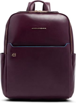 Piquadro Blauwe Rugzak - Heren - Rugzakken - Rood - ONE Size - Leer - Tassen