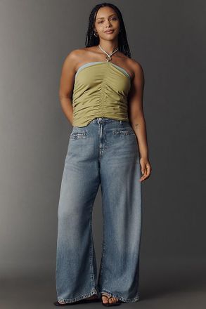 Pilcro Mid-Rise Wide-Leg Jeans