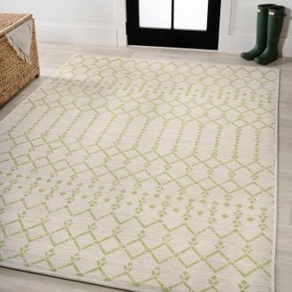 Jonathan Y Designs Ourika Moroccan Geometric Textured Weave Indoor/Outdoor Area Rug