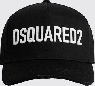 Dsquared2 Cappello in cotone con logo ricamato