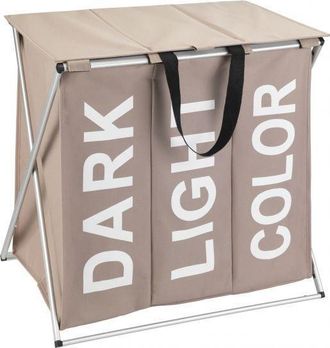 WENKO Modelo Triple Plegable Beige Cesta Para Ropa