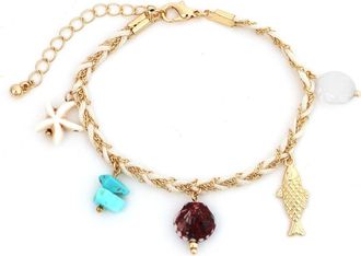 Panacea Chain Link Charm Bracelet in Ivory at Nordstrom