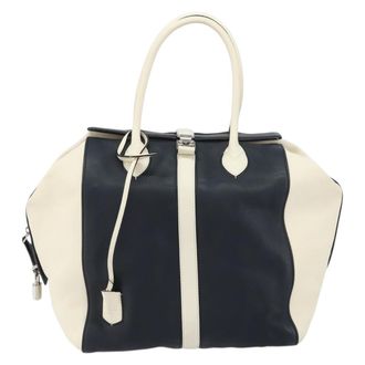 Louis Vuitton Suship Speedy Bag Leather Navy Leather Handbag (Pre-Owned)