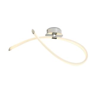 Netlighting Armonia Semi Flush Ceiling Chrome 25W 1875lm LED Frosted Acrylic in White