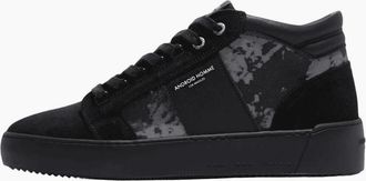 AH by Android Homme Mens Propulsion Mid Distress Reflective & Suede Leather High Top - Black - Size: 11