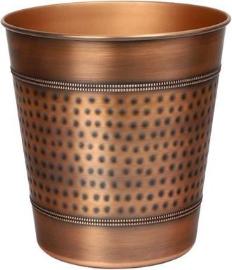 Happimess Riley Modern Classic Hammered Steel Accent 2-Gallon Wastebasket in Antique Copper at Nordstrom
