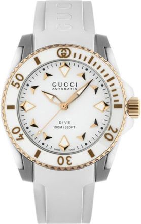 Gucci Dive Automatic White Dial Ladies Watch YA136407