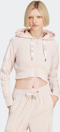 adidas Trainingsjacke ADIDAS ORIGINALS SHRT FZ HOODIE, Damen, Gr. XXL, beige (wonder quartz), Obermaterial: 74% Polyester, 26% Viskose, Jacken Trainingsjacke
