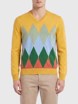 Ballantyne Pullover Ballantyne in cotone e cashmere con motivo a rombi