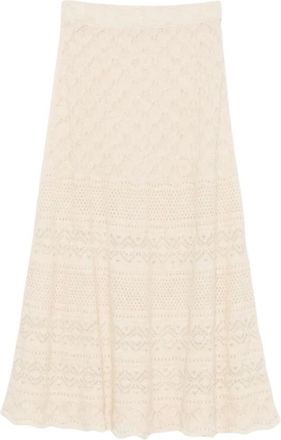 D.exterior Midi Rok - Dames - Midirokken - Beige - M - Rokken