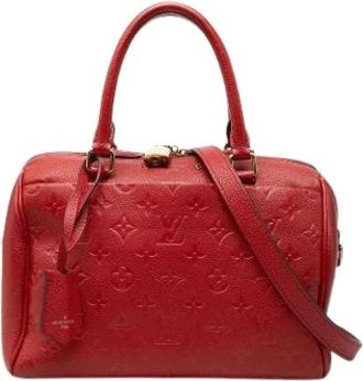 Louis Vuitton Pre-owned Speedy Bandouliere 25 - Dames - Vintage Handtas - Rood - ONE Size - Leer - Vintage