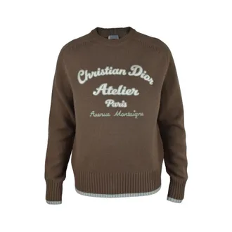 Dior Heren, Truien, Bruin, Maat: XL Wol