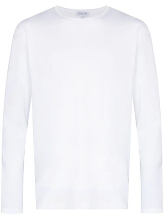 Sunspel Top a maniche lunghe - Bianco