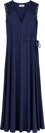 Suncoo Cazey Jurk - Dames - Maxi kleedjes - Blauw - M - Kleedjes