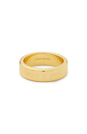 Kate Spade New York engraved ring in Gold at Nordstrom, Size 7