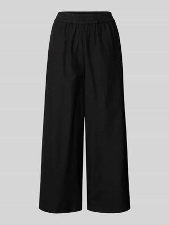 Vila Culotte aus Viskose-Baumwoll-Mix mit Leinen-Anteil Modell PRISILLA in Black, Gr&ouml;&szlig;e 38