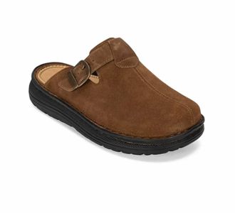 Jerusalem Sandals Womens Nomad Clogs In Honey Suede
