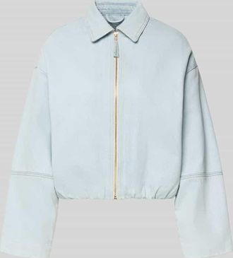 Jake*s Casual Jeansjacke mit Rei&szlig;verschluss in Hellblau, Gr&ouml;&szlig;e 34