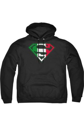 Gildan Superman Italian Shield Adult Pull Over Hoodie / Hooded Sweatshirt