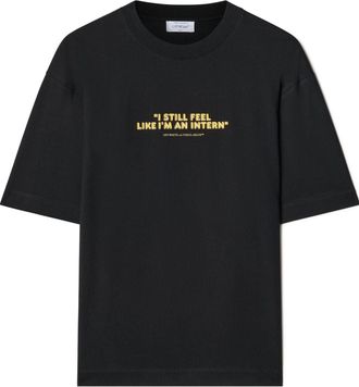 Off-white Intern Skate Short-sleeve T-shirt Black OMAA120F23JER0171065