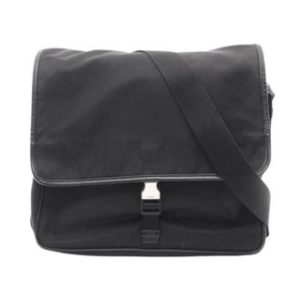 Prada Pre-owned Cross Body Bags, unisex, Black, Size: ONE SIZE Pre-owned Vintage Nylon Shoulder Bag